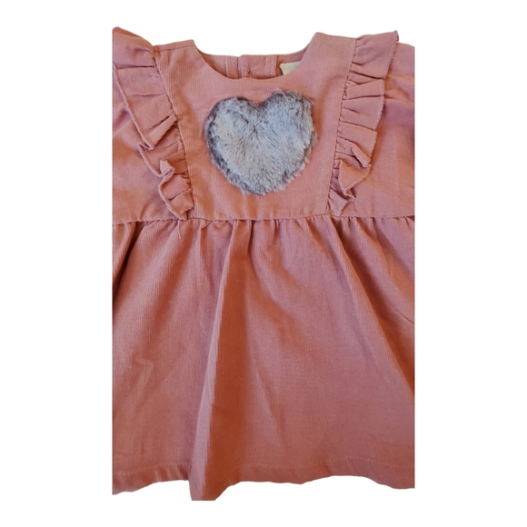 Miniclasix Smocked Top & Leggings Set in Mauve| Size 3M - Picture 5 of 9